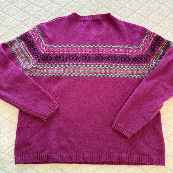 Woolovers Women's Pink Crew Neck Sweater - Picture 3 of 9